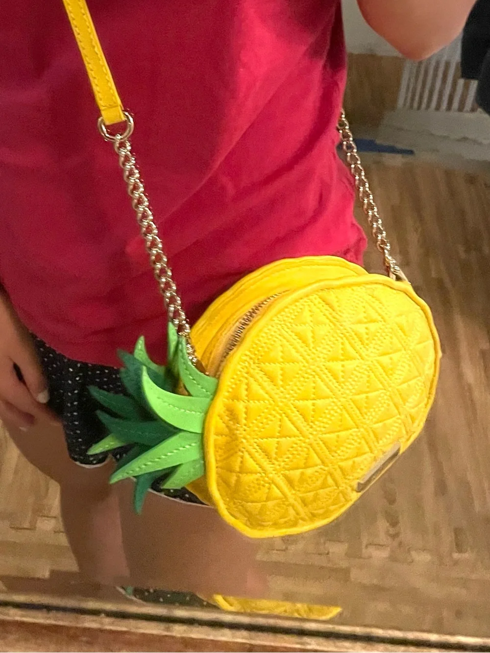Kate Spade Wing It Yellow Pineapple Crossbody Shoulder Bag - Hawaii